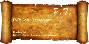 Pócs Tivadar névjegykártya