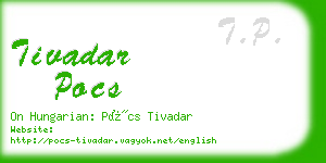 tivadar pocs business card